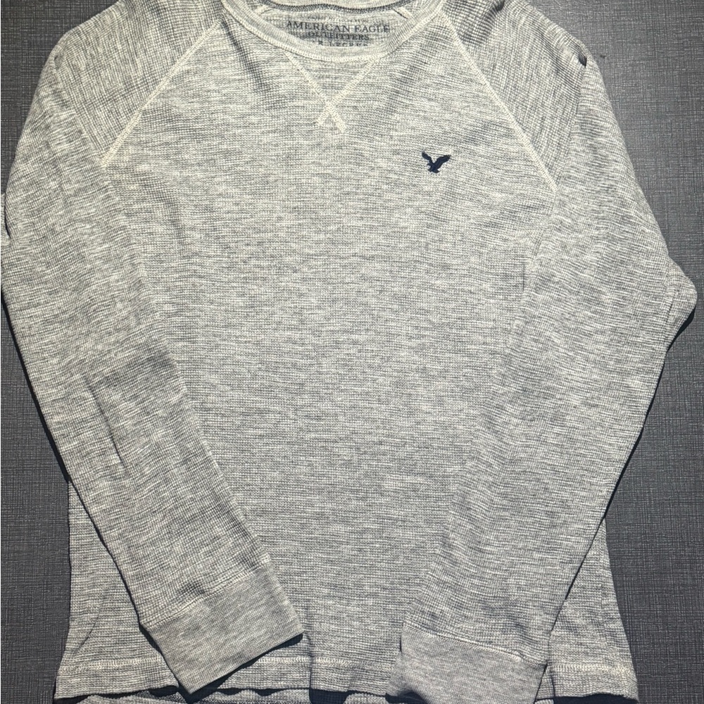 American Eagle Outfitters Light Gray thermal long sleeve